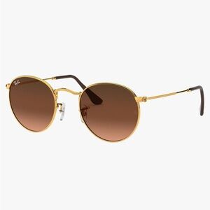 Ray-Ban Gold Frame Sunglasses with Brown Lenses